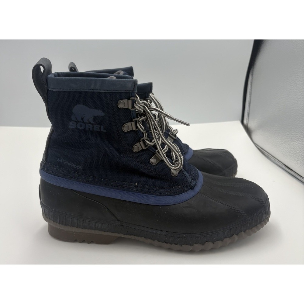 Sorel Cheyanne II‎ Short Nylon Duck Boots Collegiate Navy 7 New